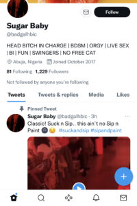 Sip and stroke twitter account screenshot