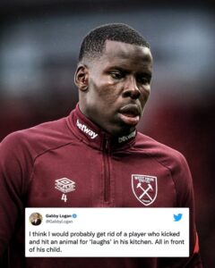 Kurt Zouma kicking cat twitter 