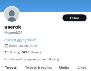 Userok04 twitter account screenshot 